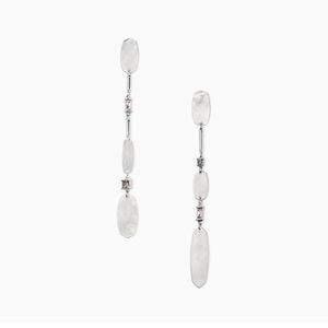 Kendra Scott Calista Silver Statement Earrings in Lilac Mix